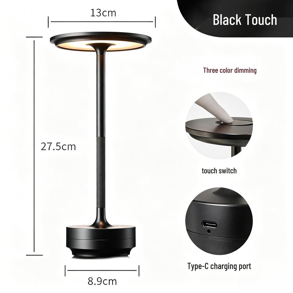 *LED Touch Desk Lamp with USB Charging - High-End Table & Bedside Night Light*