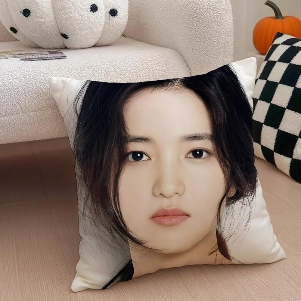Talented Korean Beautiful Actress KKim Taeri Cushion Cover Throw Pillow Cover Hidden Button Durable Polyester Chair Cushion