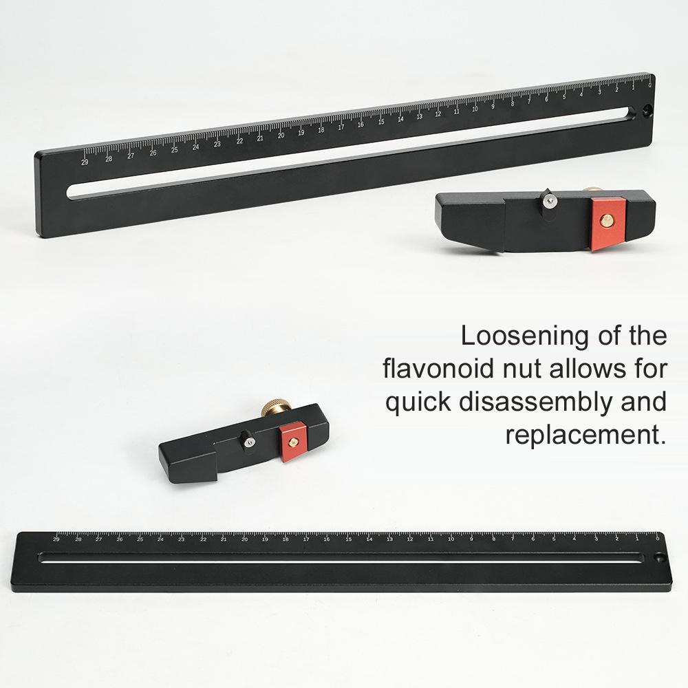 290mm Aluminum Alloy Woodworking Circular Drawing Ruler Multifunctional Carpenter Measurement Tool