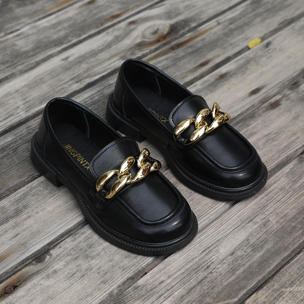 

Обувь для девочек. Модные элегантные туфли без шнуровки на высоком каблуке для девочек, удобная легкая прогулочная обувь на все сезоны. 31/19.5CM чёрный