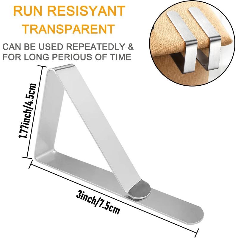 

Зажим для скатерти треугольный из нержавеющей стали, регулируемый, цельный, для фиксации скатерти на домашнем обеденном столе 1PC