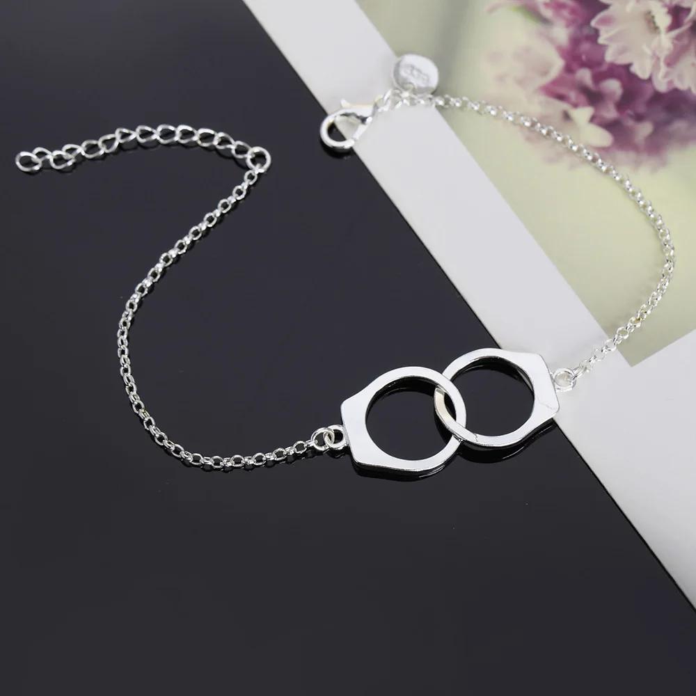 Pure   Copper Bracelets Handcuffs Chain Women Men Wedding Fashion Jewelry Valentine's Day Gifts Lady 20cm