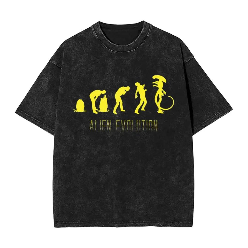 Alien Evolution T-Shirt Sommer Streetstyle T-Shirts Baumwolle Hipster T-Shirt Für Mann Kurzarm Design Kleidung