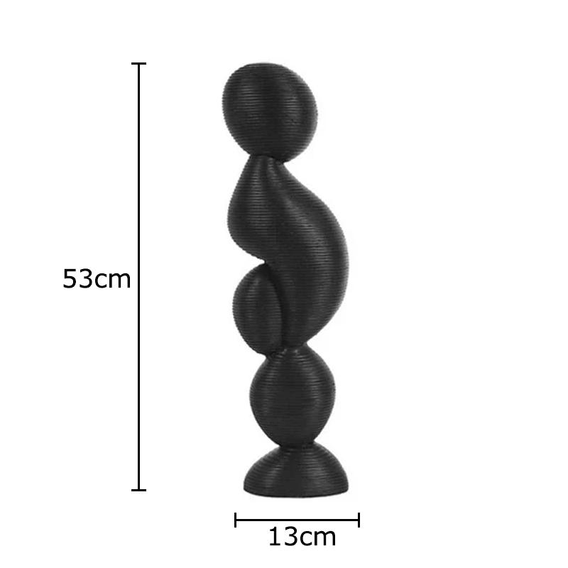 

Minimalist Abstract Geometry Black Vertical Sculpture Creative Artwork Ornaments Desk Decoration Modern Home Decor Accessories