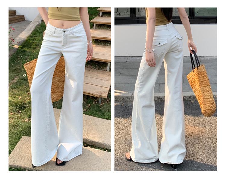 American-Style Low-Rise Stretchy Micro-Flare Jeans for Women - 2026 Spring Collection, Loose Fit Bell Bottoms