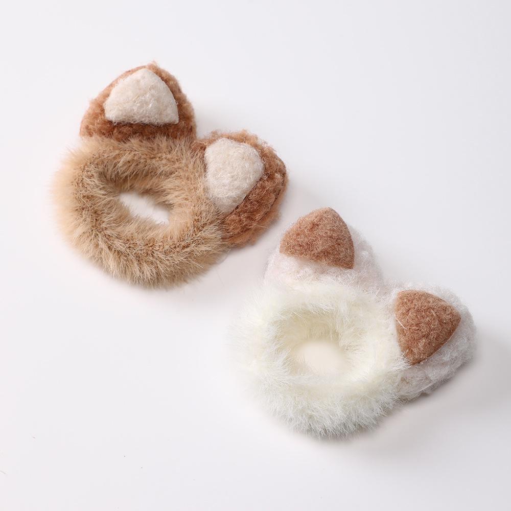 Plush Cat Ear Hair Tie for Kids – Gentle, No-Damage Elastic Set