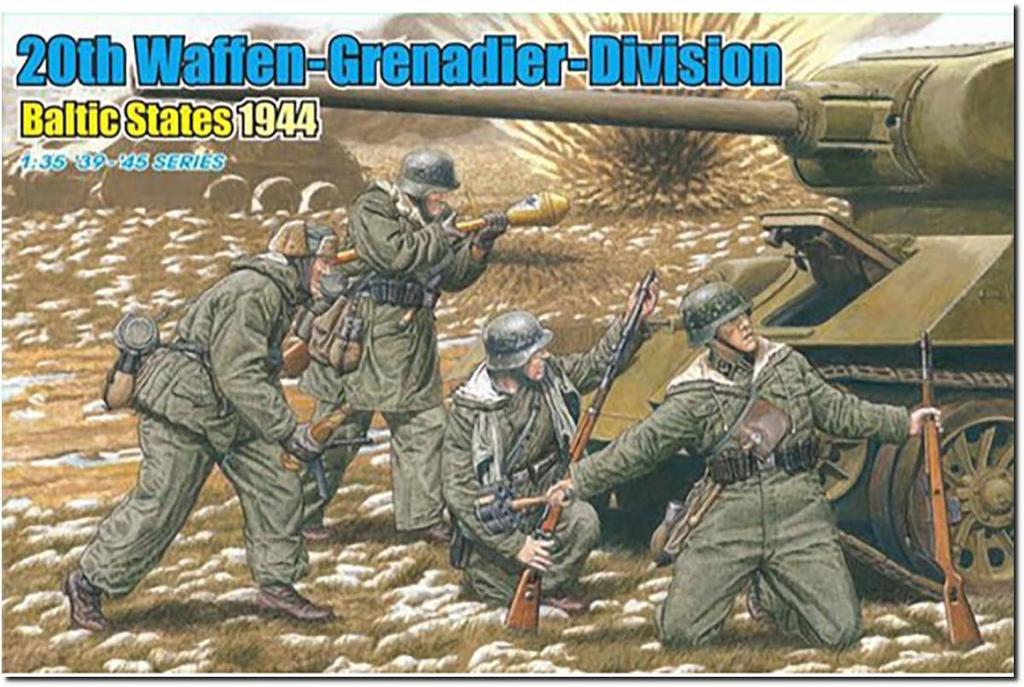 Platz Dragon WW2 German Waffen SS 20th Waffen Grenadier Division Baltic States 1944 Plastic Model DR6477 1/35 (People)