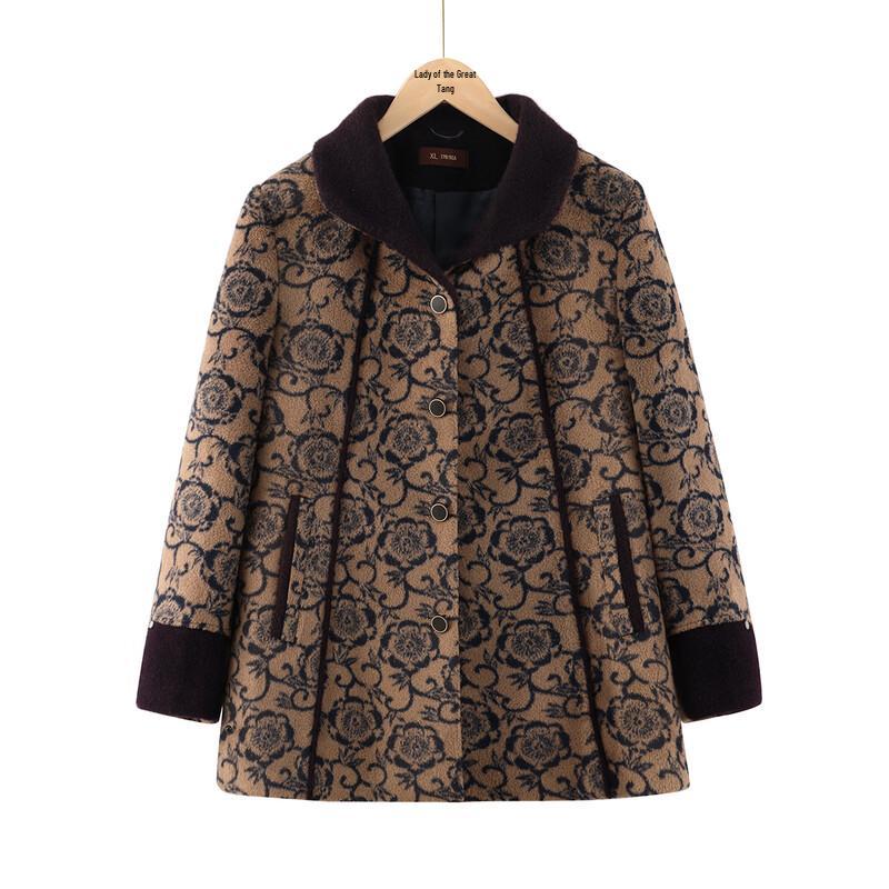 

Женское утолщенное шерстяное пальто с капюшоном Yuzhaolin для осени/зимы 4XL