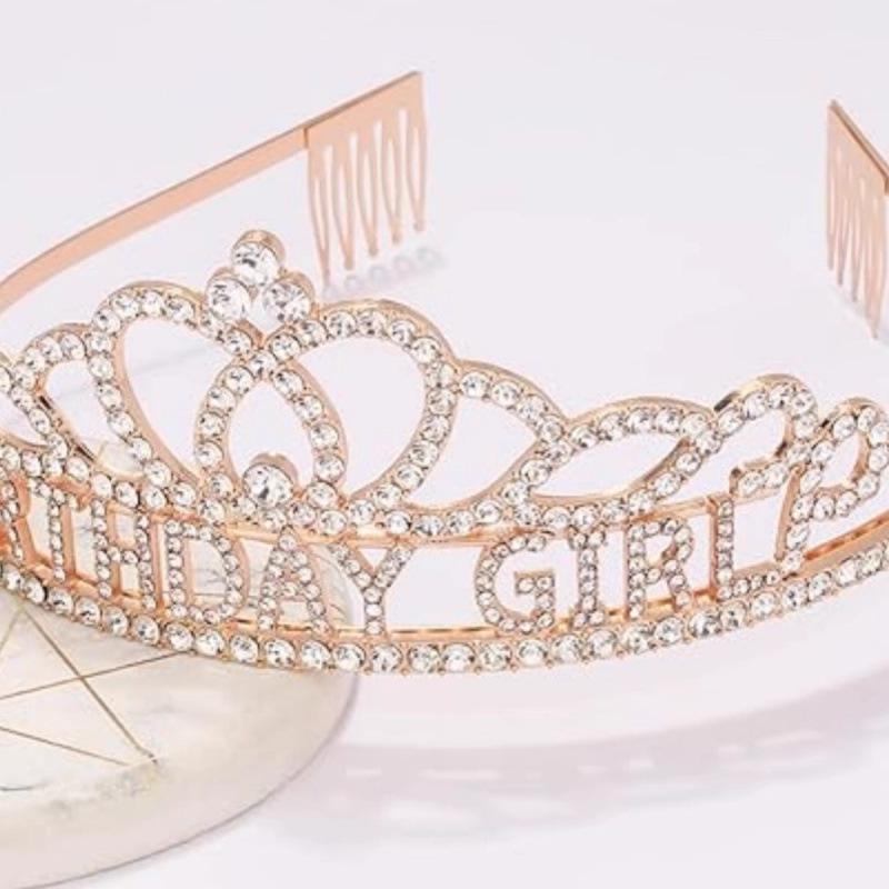 Alloy Birthday Girl Crown Headband - Party Headdress & Hair Accessory