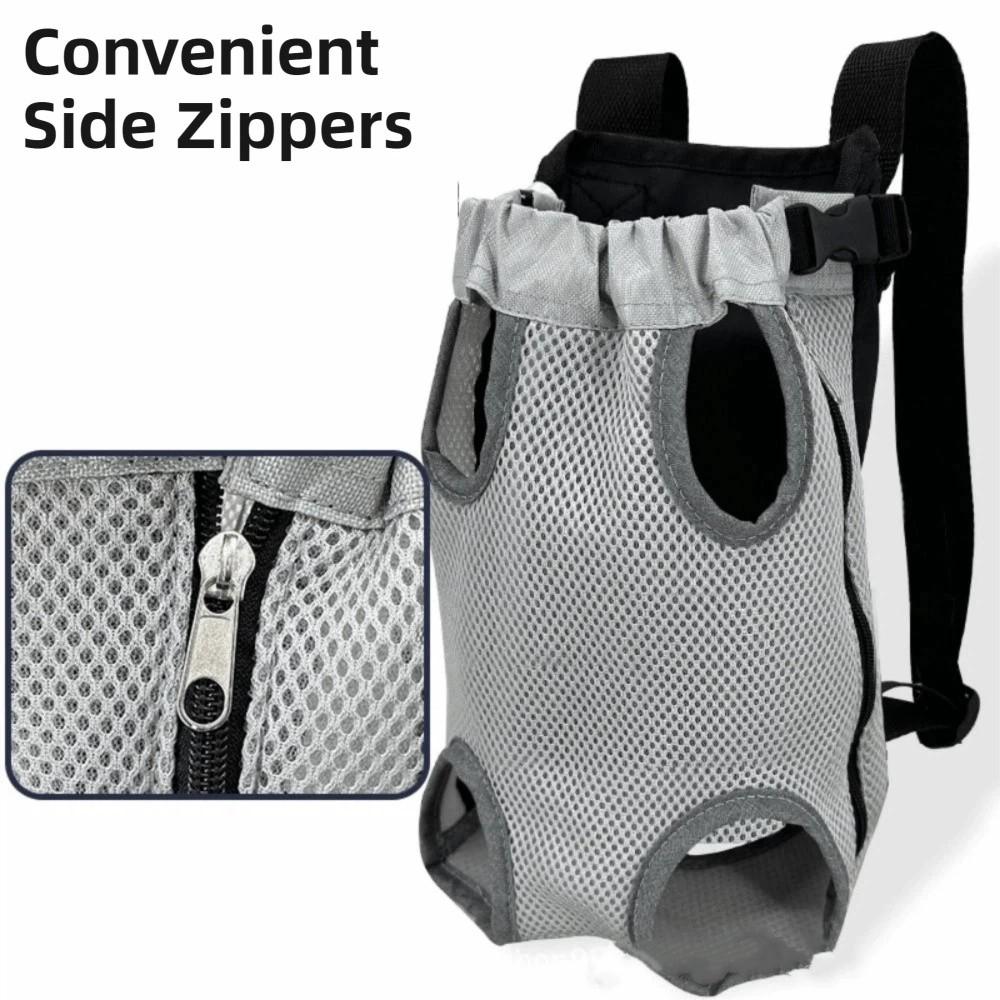 Adjustable Strap Dog Front Carrier Breathable Mesh Pet Carrier Backpack  Outdoor Travel
