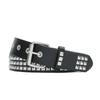 Punk Men'S Belt Metal Pyramid Square Bead Rivet Decorative Corn Buckle Hollow Belt Women