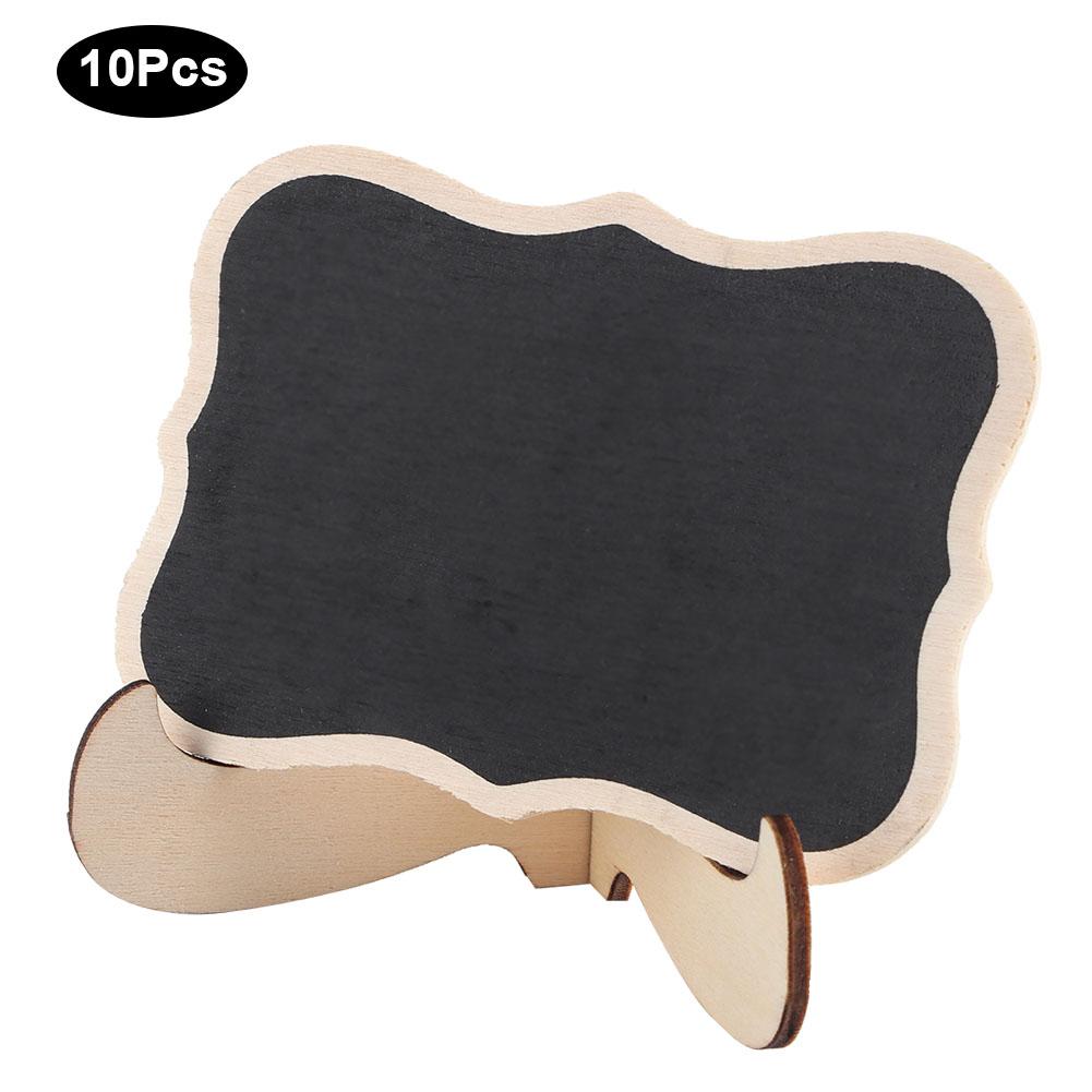 10Pcs Wooden Blackboard for Crafts Display Bar Desktop Message Wedding Decorations