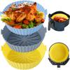 3/2pc Air Fryer Silicone Liner Soft Baking Pan Reusable Airfryer Oven Baking Tray Fruit Wash Basket Pizza Pan Liner Accessories