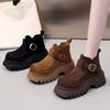Velvet Shoes, Women's Retro Thick-soled Height-increasing Ankle Boots, Versatile Shoes, Women's Boots