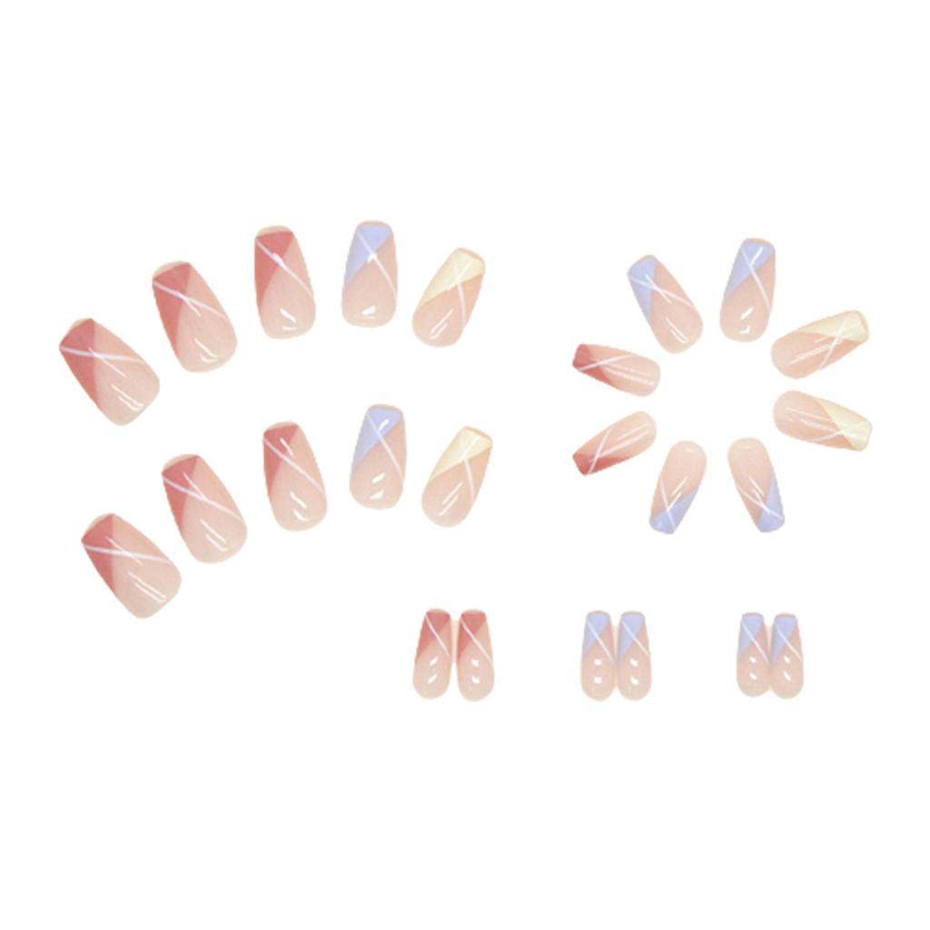 Fresh Spring Press-on Nails Easy To Apply & Remove Fake Nails for Daily and Parties Wearing