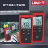 UNI-T UT320A UT320D Digital Thermometer Mini Dual Contact Thermocouple Type K J High Temperature Meter Tester -50℃ to 1200℃