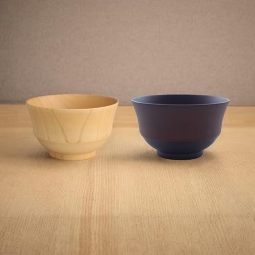 J-kitchens Misoschale, Holzbirne, Kisai (Kisai) Natürlich & Dunkelbraun, Groß, 12,5 cm x 7,5 cm, Aktuelles Modell