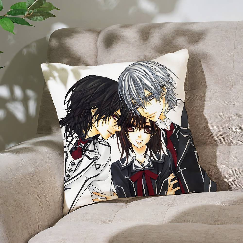 Vampire Knight Anime Kissenbezug Überwurf-Kissenbezug Nordischer Vintage-Stil Kissenbezüge Zuhause Wohnzimmer Sofa Couch Sitz