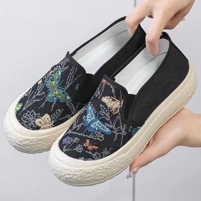 Damen Sommer Chinesischer Stil Freizeitschuhe, Einzelne Schuhe, Vielseitige Fischer-Schuhe