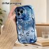 Phone Case: 2D Flat Design Suitable for iPhone 18, 17, 16, 15, 14, 13 Pro Protective Cases, Couple Style, Glass Rose, Christmas and Halloween Gifts
