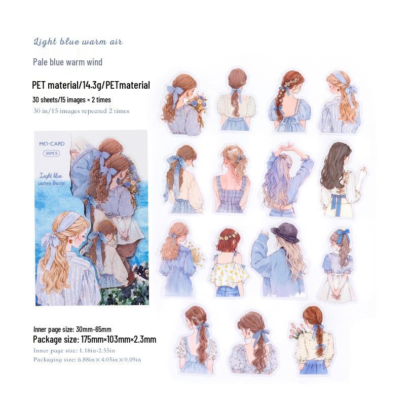 Ретро-набор наклеек с персонажами MomoPET для DIY-журнала, декора пейзажей и коллажей.