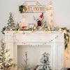 Wooden Bead Christmas Garland 7.41ft Long Festival Tree Decoration For Mantels Staircase Holiday Party Centerpieces