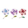 Creative Literary Hydrangea Plant Flower Brooch Ladies Western Pin Sweater Brooch Jewelry Accessories
