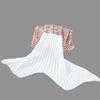 Summer Plaid Mermaid Tail Knit Blanket for Office & Nap
