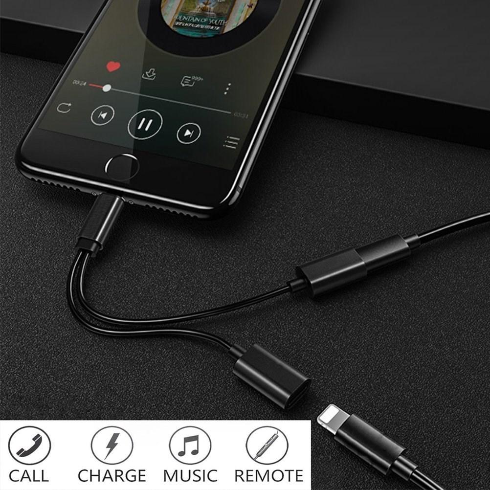 Lightning 8Pin To Dual Lightning 8Pin Adapter Cable Support Charge Audio Call Volume Control