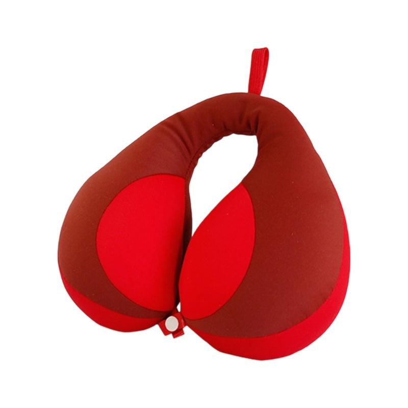 Ergonomic Travel Pillow For Travel Office Warmth Support Thin Transportable Plan красный
