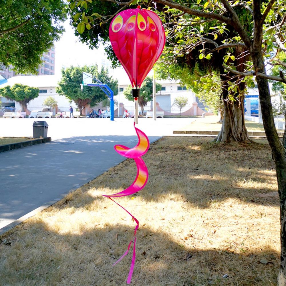 40cm Balloon Hot Air Balloon Spinner Plastic Striped Tie Dye Pinwheels