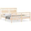 VidaXL Cadre de lit avec tête de lit 160x200 cm bois massif 3194321