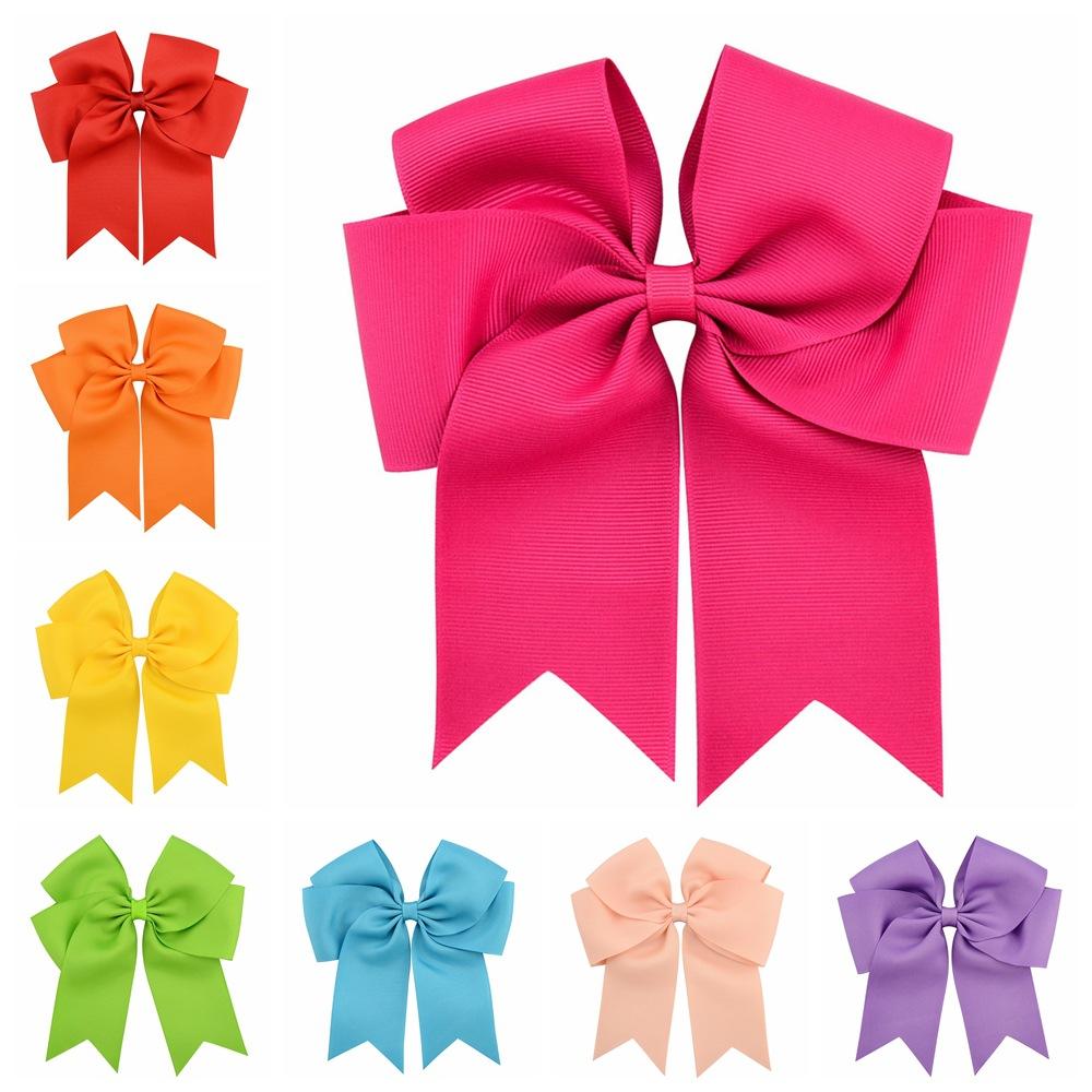 6-inch Ribbed Ribbon Fishtail Double-layer Streamer Bow Hairpin Children's Hair Accessories Headdress Hairpin
