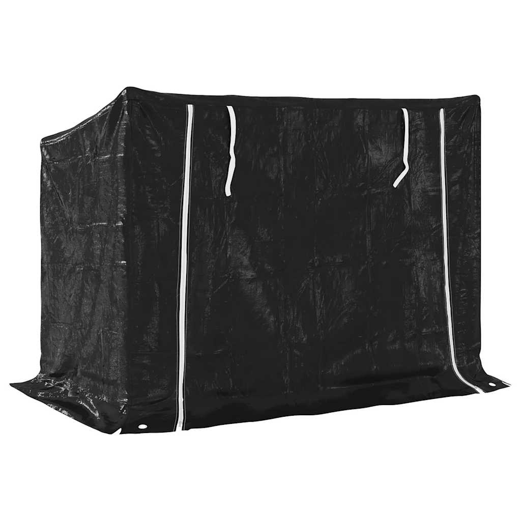 Firewood Rack with Rain Cover 151 x 80.5 x 110.5 cm Galvanized Steel
