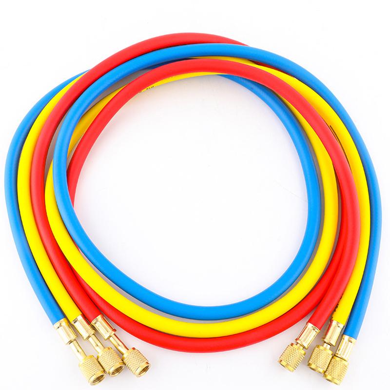 R410A 1/4'' Sae Ac Charging Hose Set 500 Psi For Air Condition Refrigerant Hoses R134 R22 Refrigeration Charging Tool