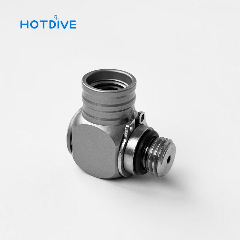 HOTDIVE Technical Diving First Stage Regulator 360° Swivel 90° Adapter