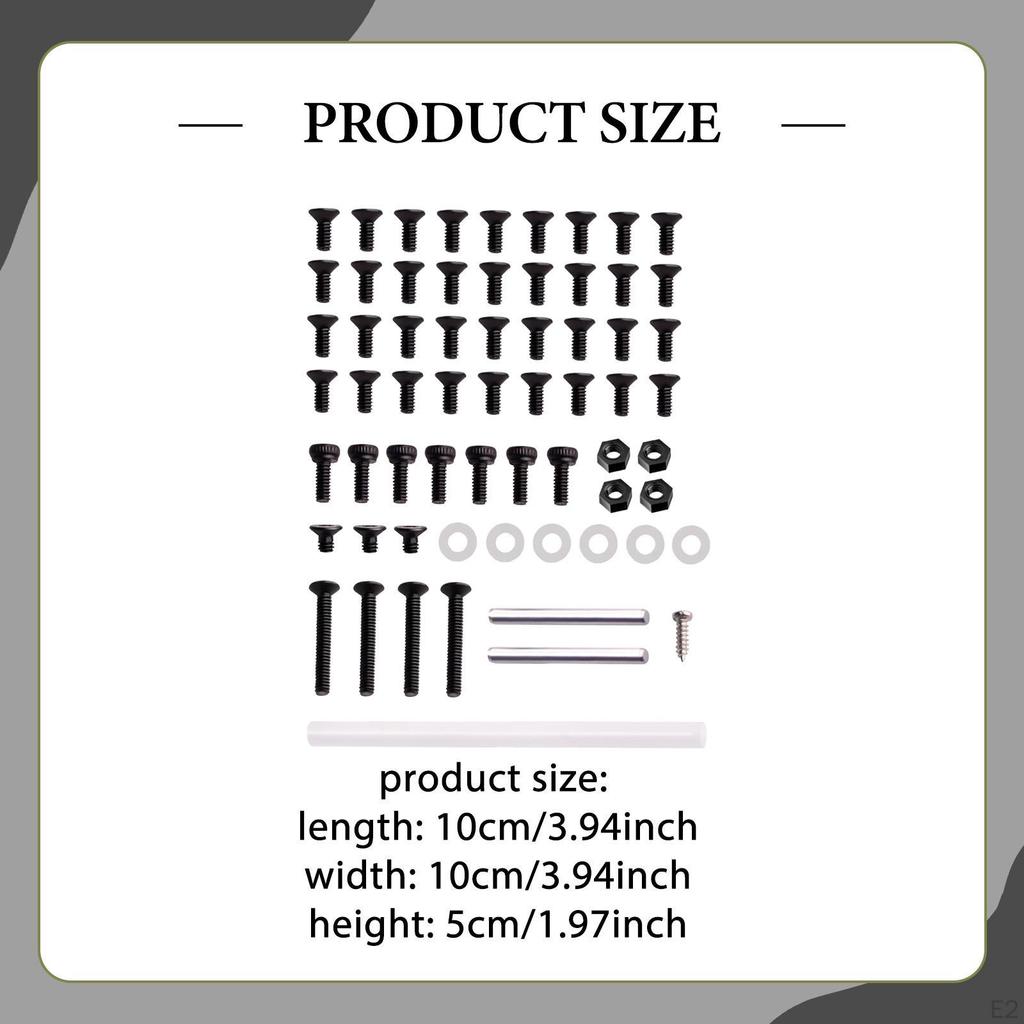 1: 28 RC Car Hardware Set, W/ PTFE Tube, DIY Enthusiasts Components for Chassis Assembly Screw Kit