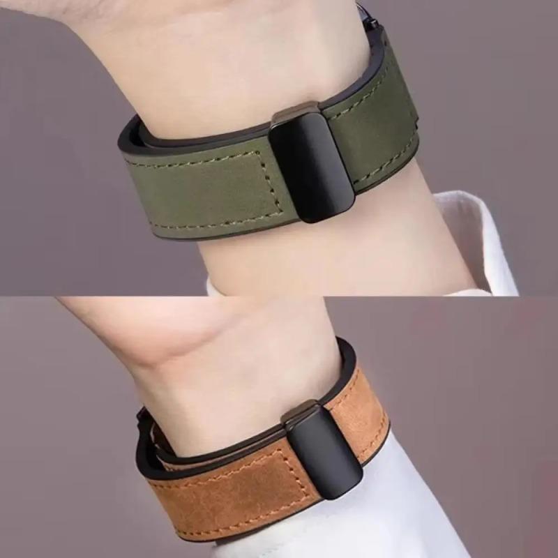 Cinturino in Pelle+Silicone da 22 mm per Realme Watch 5 Fascia con Chiusura Magnetica per Realme Watch S SPro/S2/2 2Pro/3 3 Pro Accessori Braccialetto