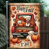 Fall Garden Ag Happy Fall Truck Puppy Pumpkin Ag 12x18 Inch Double Sided OutdoorYard Banner for Thanksgiving Autumn Sunf EEZ