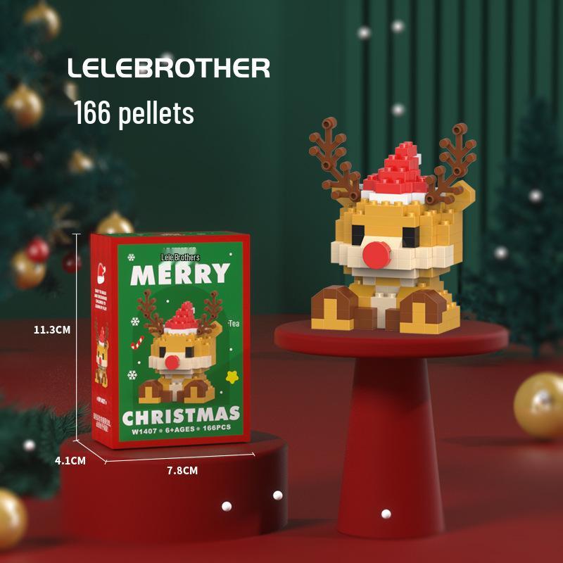 Stavebnice Santa Clause z mikročástic: 60 typů, Slepá krabička kompatibilní s Lego