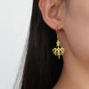 Dawapara Norse Runes Wardruna Symbol Earrings Elder Futhark Mythology Protection Amulet Stainless Steel Dangle Earrings