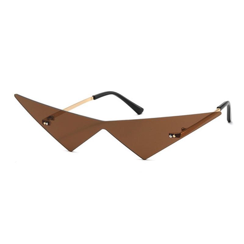 Triangular Rimless Hip Hop Sunglasses - Ultra-light and Stylish for Parties, Fashion Shows, and Street Fashion.