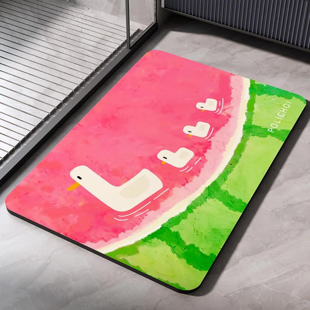 

Super Absorbent Cartoon Duck Bathroom Rug Cartoon Animals Bath Mat Floor Mats Quick Dry Non-Slip Shower Pad Toilet Carpet 40x60CM