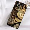 Bitcoin Digital Currency Phone Case For iPhone 16,15,14,13,12,11 Plus,Pro Max,XS,X,XR,SE,Mini,8,7 Soft Silicone Black Cover