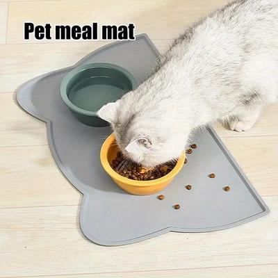 Alfombrilla de Comida para Mascotas de TPR Impermeable y Antideslizante Alfombrillas de Alimentación para Mascotas Almohadilla de Comida Duradera y Ligera Alfombrilla para Comedero de Gato y Perro Bandeja de Comida para Gatos Posavasos
