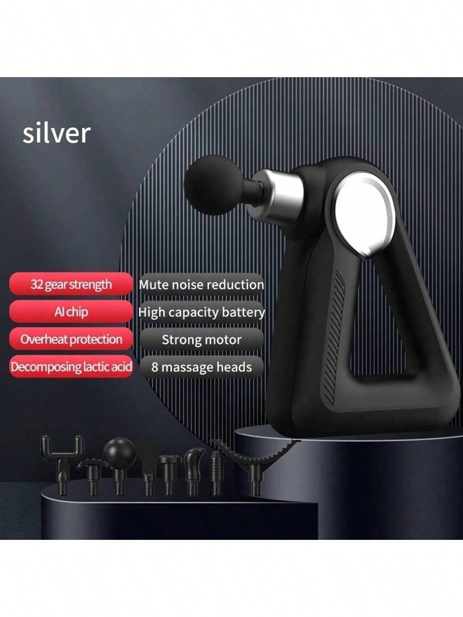 Портативный массажер для фасций, вибрационный массажер, ударный массажер для глубоких тканей мышц тела, расслабляющий пистолет-массажер