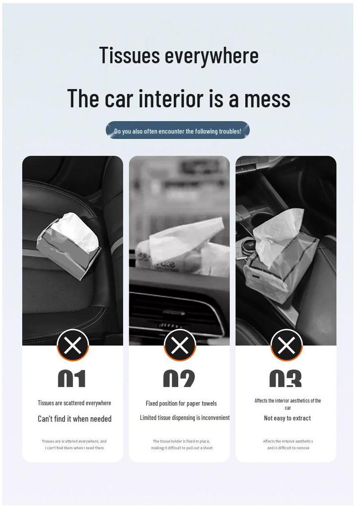 Polestar Car Tissue Box Holder & Organizer
