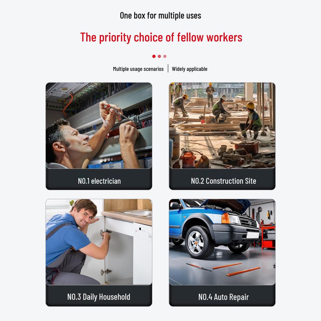 Industrial Grade Large Capacity Portable Toolbox with Multifunctional Storage for Automotive Repair