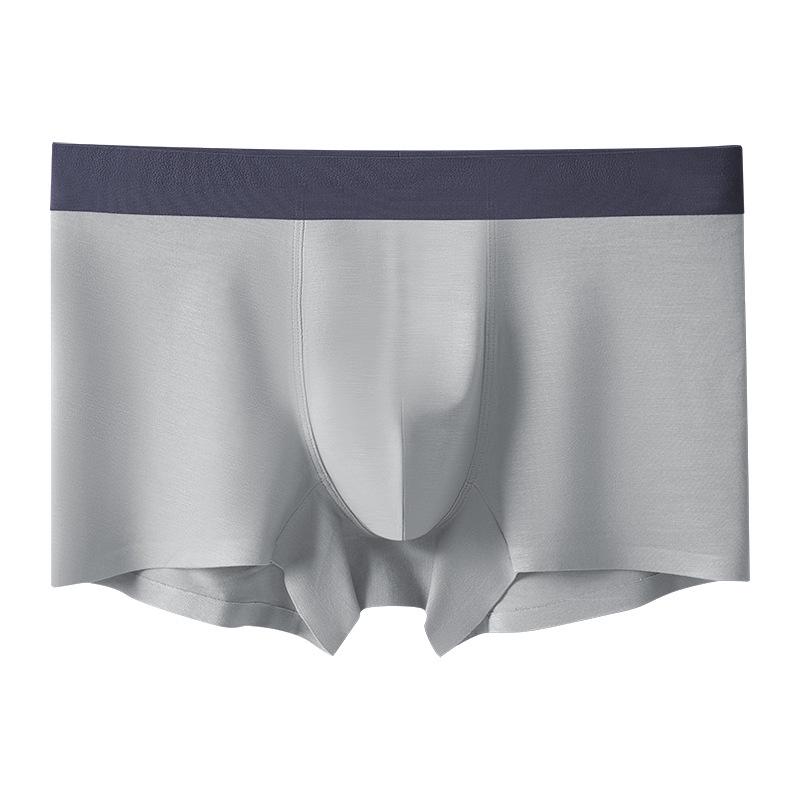 Nahtlose Herren Antibakterielle Atmungsaktive Seiden Boxer Briefs - Hochelastisch, Bequeme Passform, Große Größe