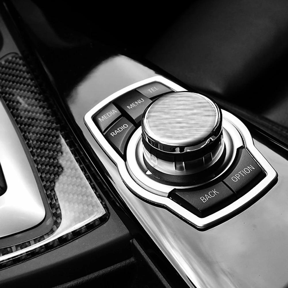 DWCX Car Styling Interior Botões Multimídia Capa Moldura Acabamento Para BMW Série 1 3 4 5 7 X1 X3 X4 X5 X6 E81 E87 F30 2013 2014
